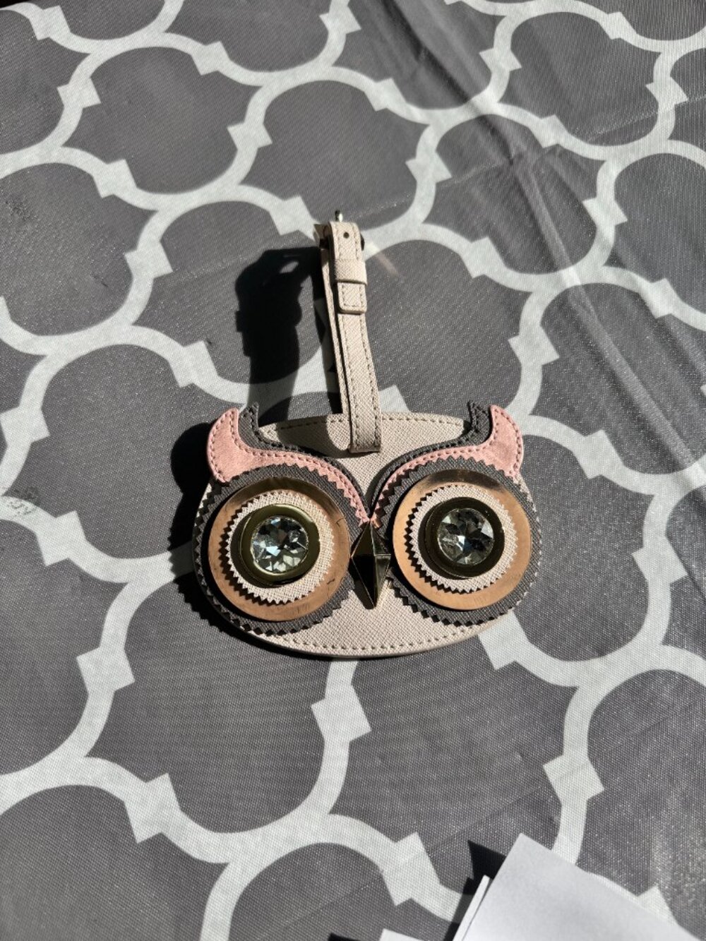 KATE SPADE owl luggae tag
